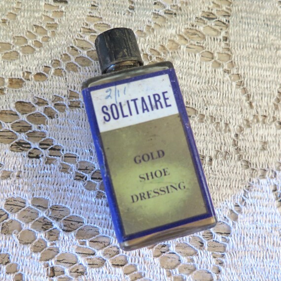 Vintage Solitaire Gold Shoe Dressing, c.1950s-60s, Shop Display Prop