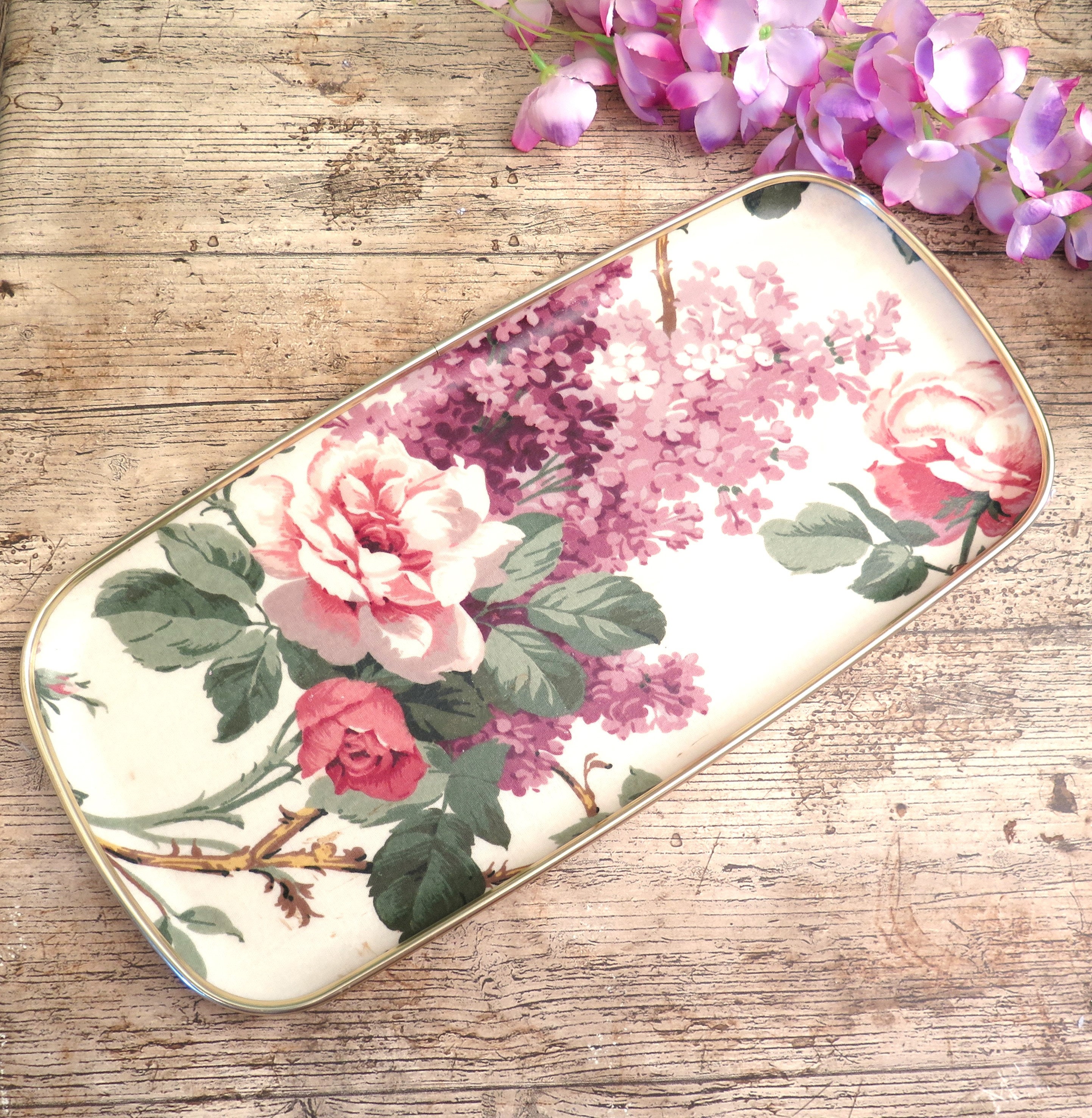 レトロ◆KESWICK TRAYS◆グラスファイバー◆薔薇◆特大トレイ◆イギリス レトロ◇KESWICK TRAYS◇グラスファイバー◇薔薇◇特大トレイ