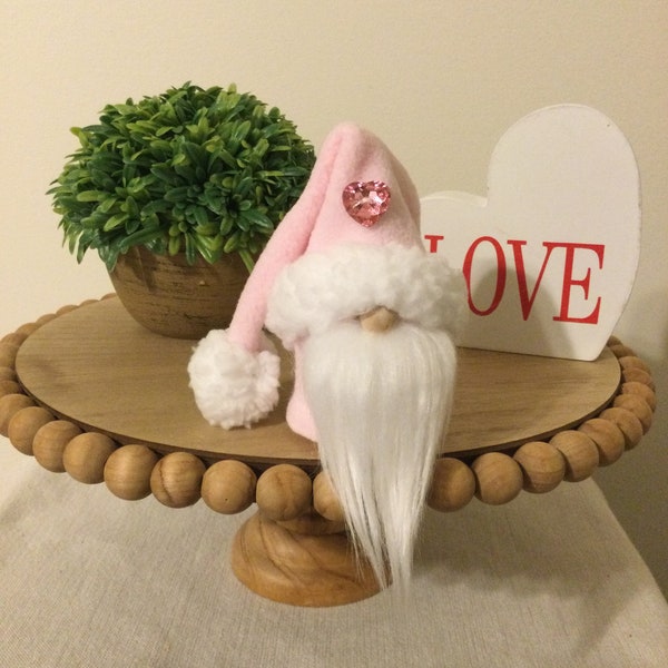 Valentine Mini Gnome, Tiered Tray Decor, Gnome