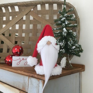 Santa Gnome, Christmas Gnome, Gnome, Tiered Tray Decor