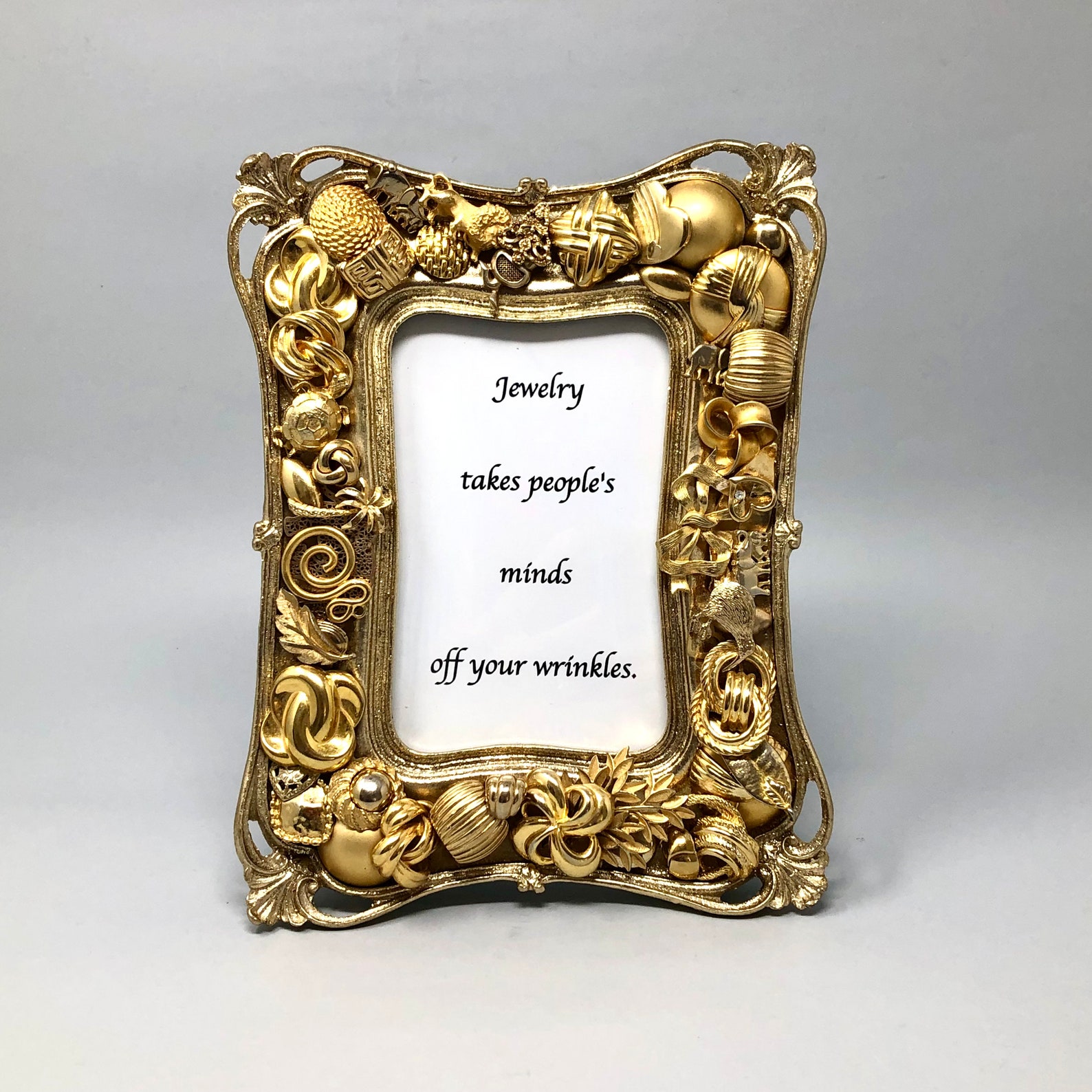 Gold Jeweled Photo Frame Etsy
