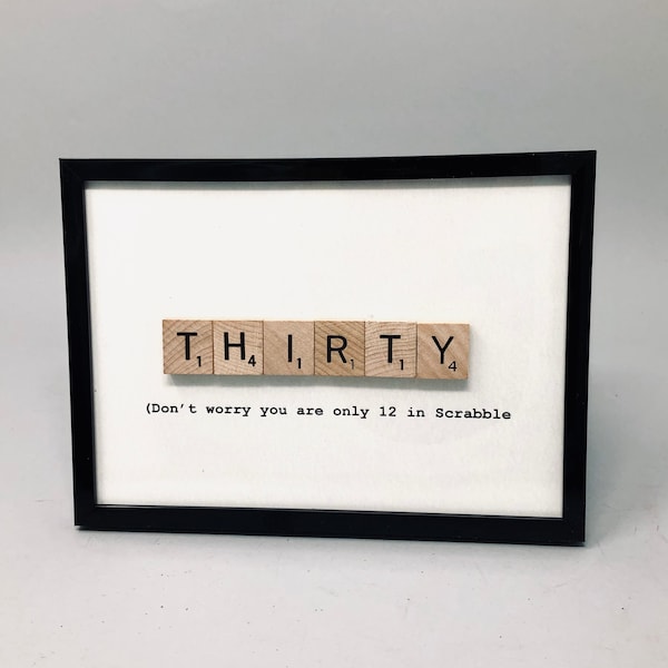 Scrabble Age/Birthday Frame