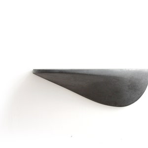 Concrete wall shelf grey small 58 mm deep