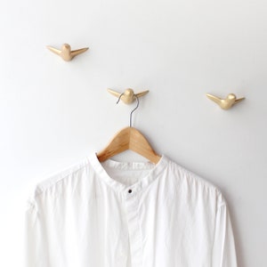 3 mini wall hooks gold
