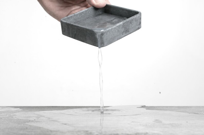 Concrete Soap Dish Gray