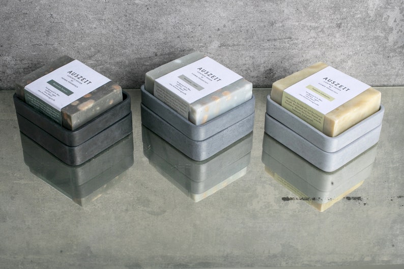 Concrete Soap Dish Gray