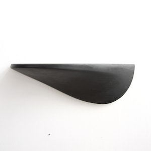 Concrete wall shelf black small 58 mm deep