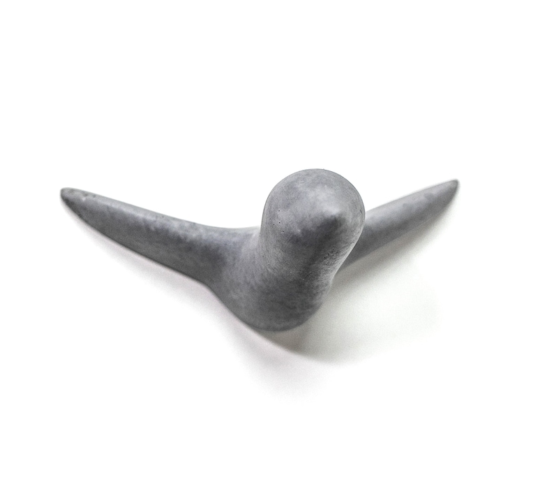 Mini Light Gray Concrete bird wall decoration image 1