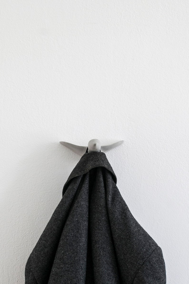 Wall hooks concrete gray 3pcs image 8