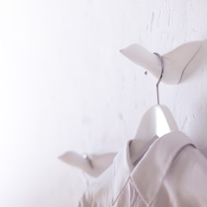 Wall hook -  ceramic bird wardrobe
