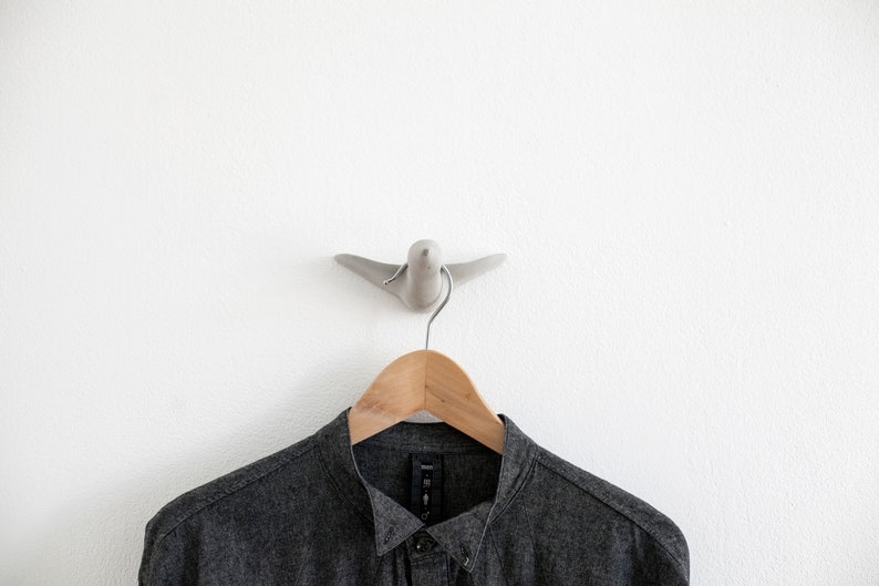 Wall hooks concrete gray 3pcs image 7