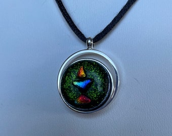 UU Chalice Pendant of Fused Glass