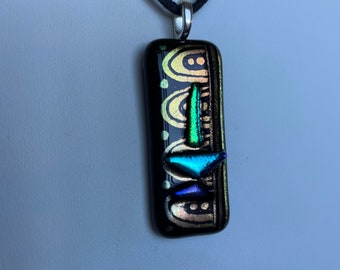 Flaming Chalice Pendant of Fused Glass