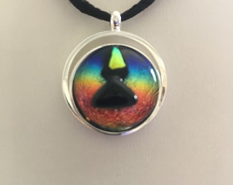 UU Chalice Pendant of Fused Glass