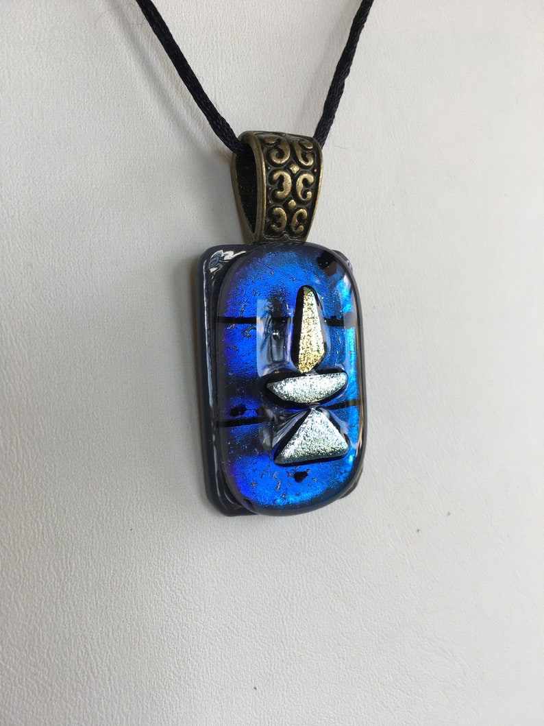 Flaming Chalice Pendant of Fused Glass