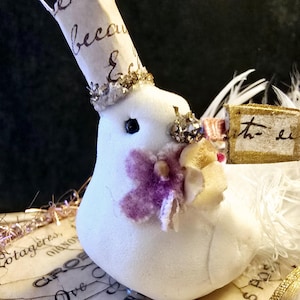 Handmade Heart-Shaped Valentine Gift Box: Vintage-Inspired Dove Decor