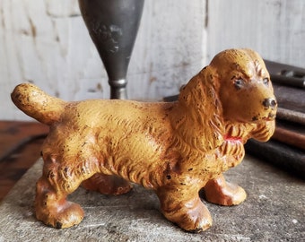 Charming Hubley Cocker Spaniel Paperweight  Vintage Farmhouse Decor Dog Lover Gift