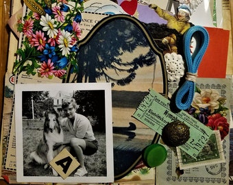 It&#39;s a Mystery! Vintage Junk Journal Supplies, Mixed Ephemera Pack Lot