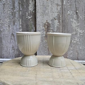 Vintage Hankscraft Ceramic Egg Cups - Mid-Century Kitchen Decor