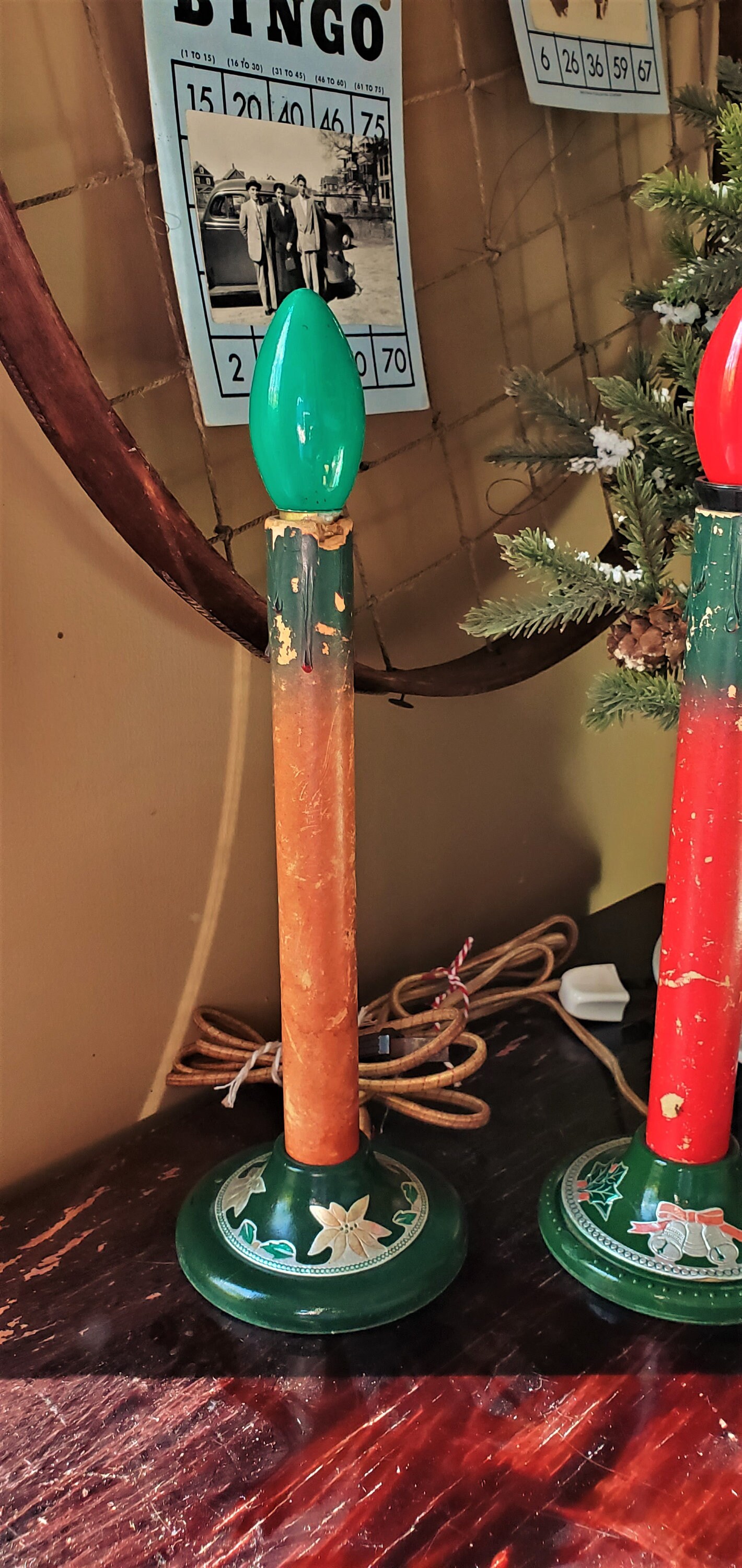 2 Vintage Electric Christmas Candles Etsy