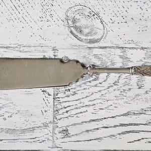 Antique Silverplate Fish Server | Ornate Silver Plated Serving Knife with Embossed Floral Handle