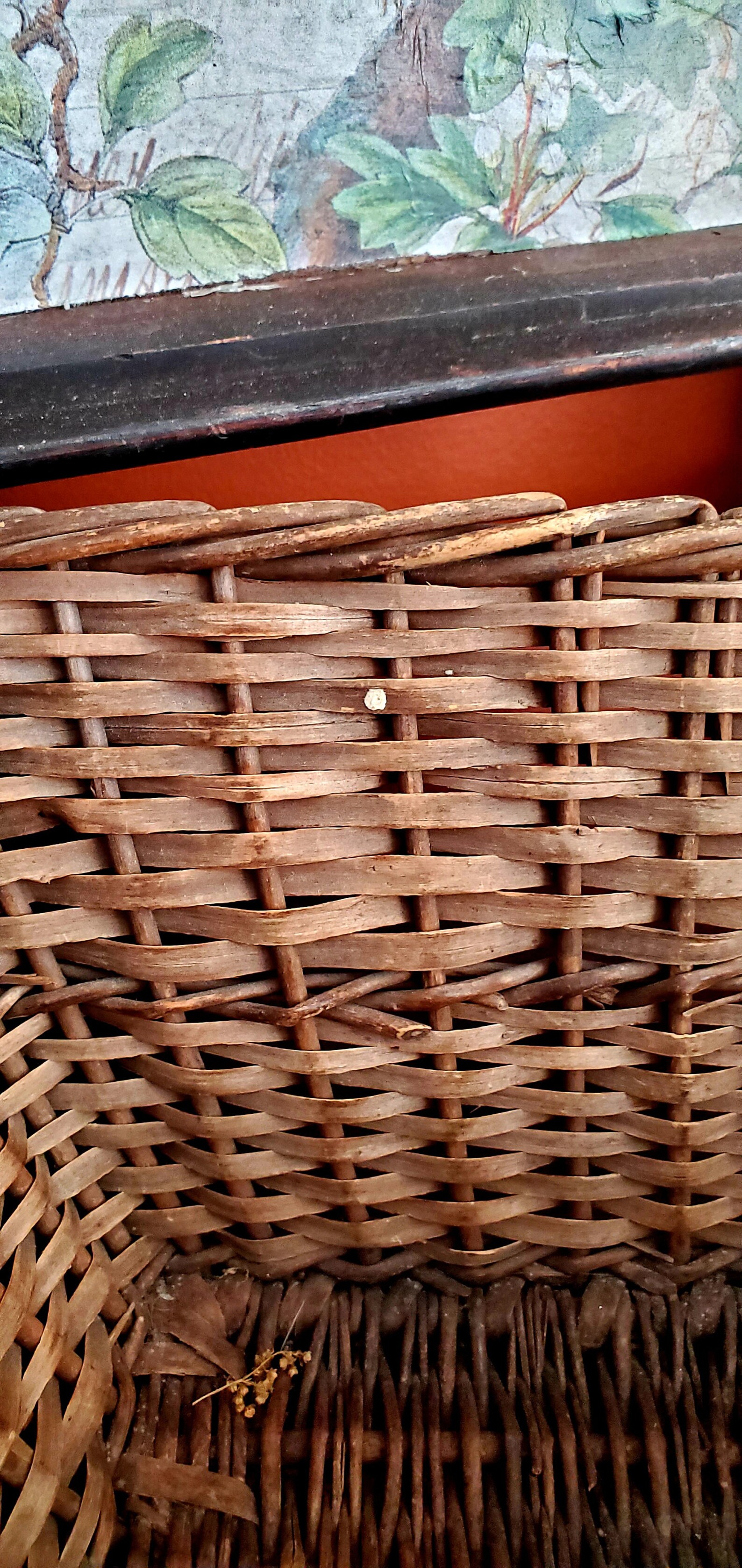 Vintage Woven Wicker Market Basket Etsy