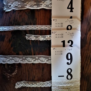 5 Antique Victorian Linen Needle Lace Trim Lots