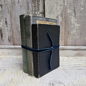 Vintage Book Stack, Decorative Antique Books, Cottagecore Décor, Shabby Farmhouse Styling, Instant Library, Shelf Decor