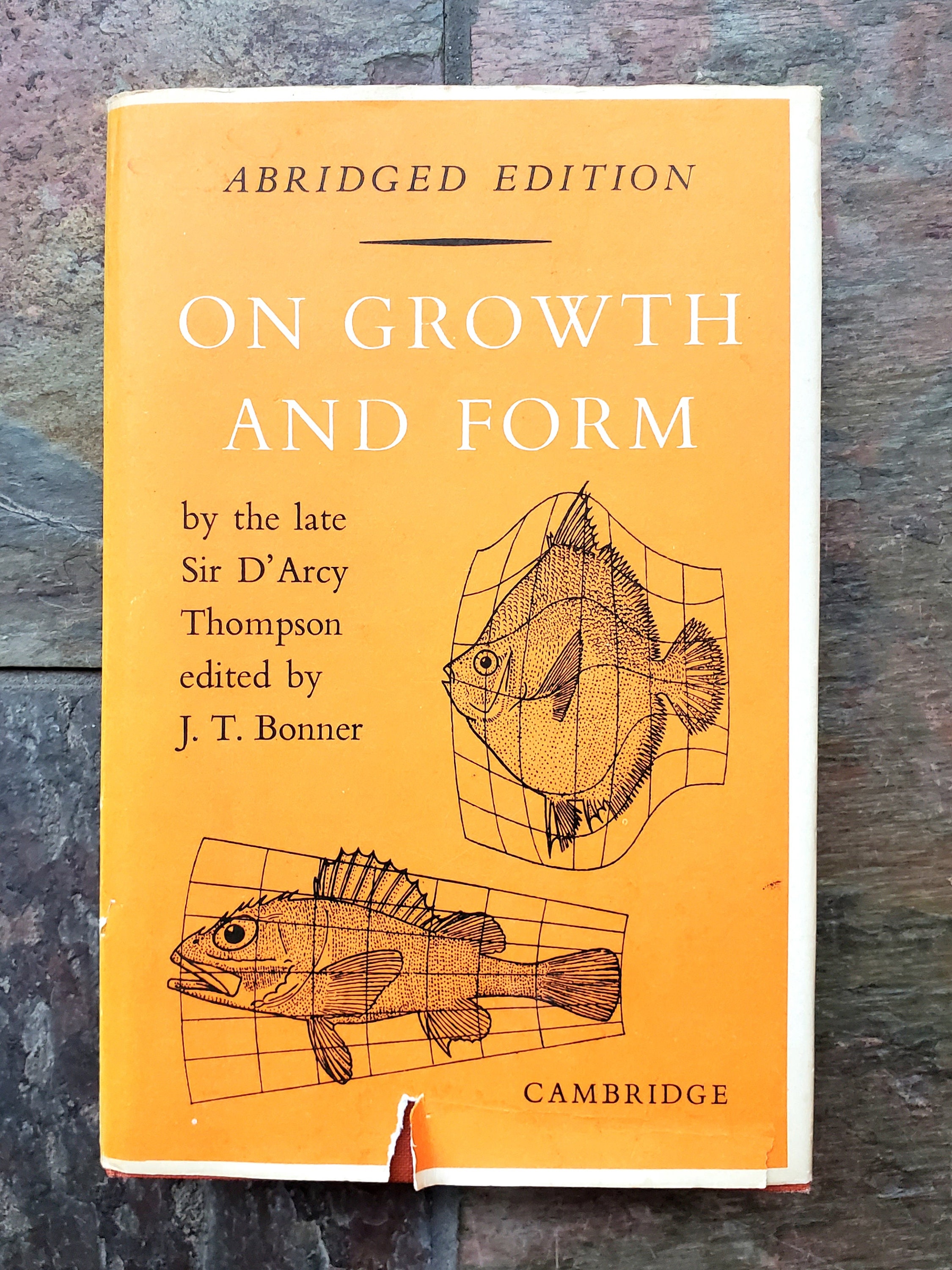 1961 on Growth and Form by Sir D'arcy Thompson Abridged Edition