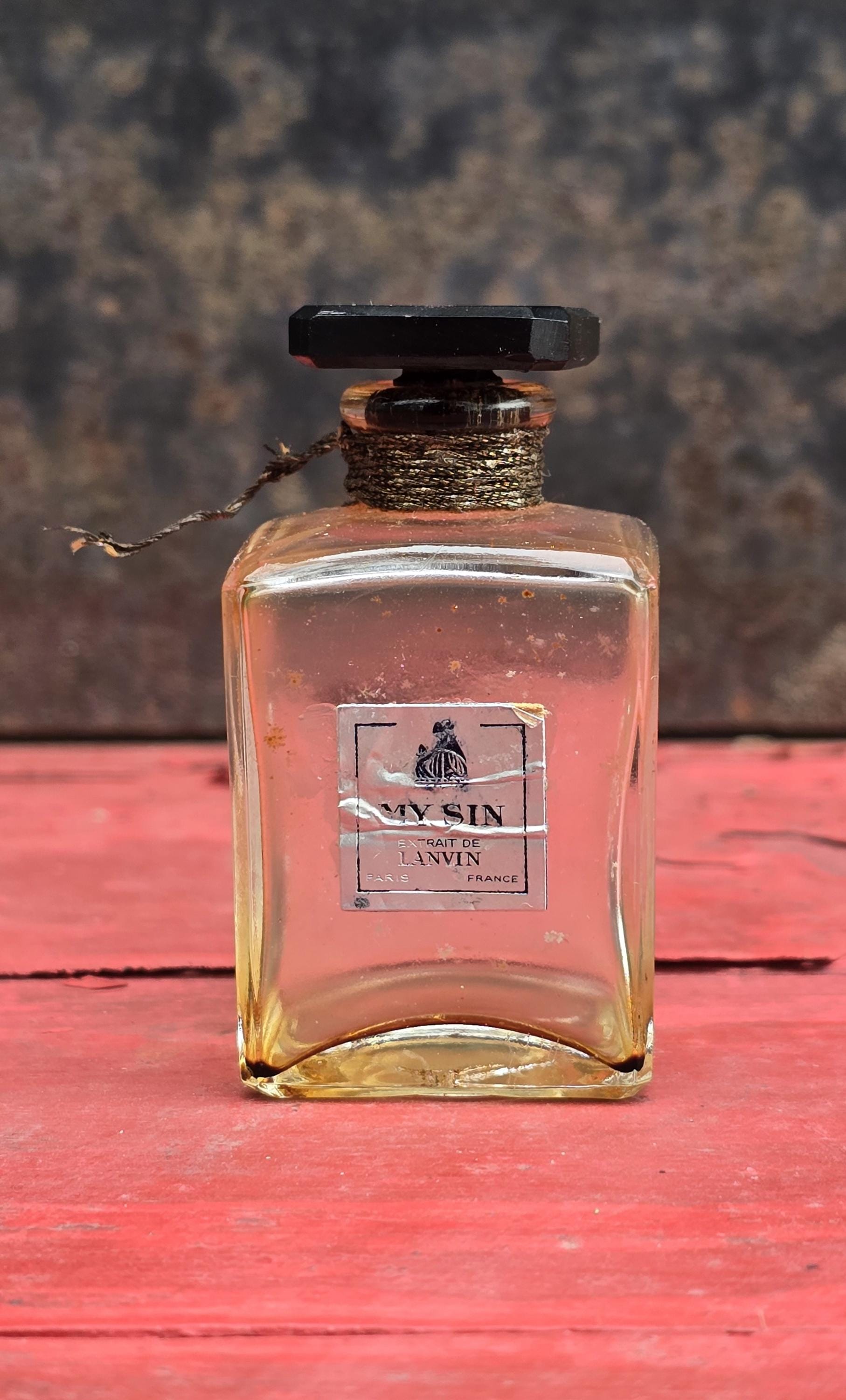 Antique My Sin Lanvin Perfume Bottle With Box: French Art Deco