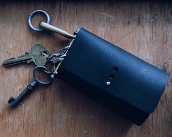 Genuine Leather Key Case key holder case for him gift leather for dad car key organizer leather goods key fob key cover multiple keys