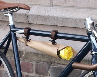 Bike Hanging Clips set of 2 leather bike accessories bike saddle bag leather bike bag cycling accessory gift for cyclist gift for bike lover