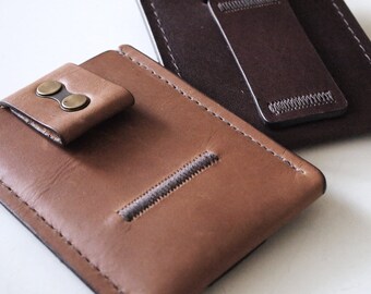 Minimal Wallet, Minimalist Wallet, Minimalism, Genuine Leather Card Holder, Slim Card Case (Dark Brown), For him, For her, minimallife