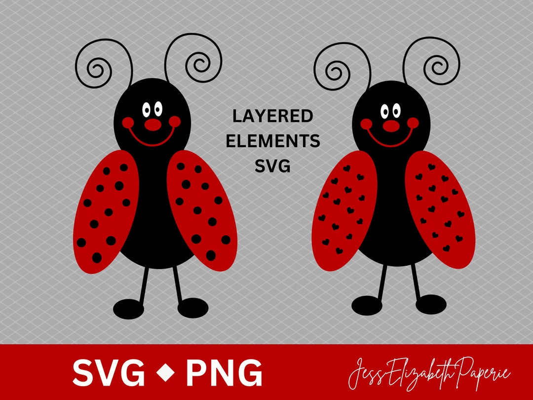 Valentine's Day Ladybug SVG, Ladybugs SVG Cut Files, Cute Love Bug ...
