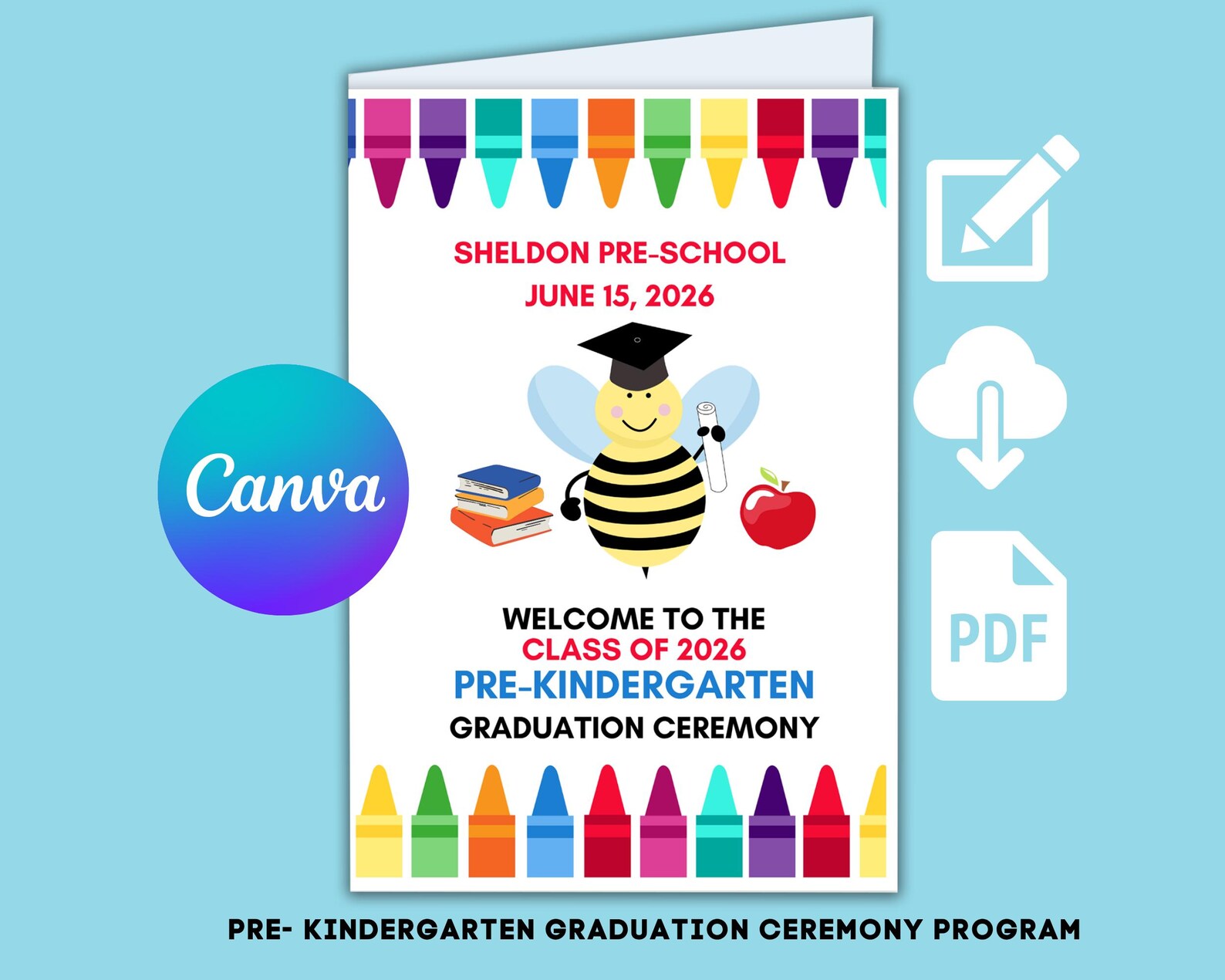 Preschool BEE SMART Graduation Program, Bee Smart Bumble Bee, Moving up ...