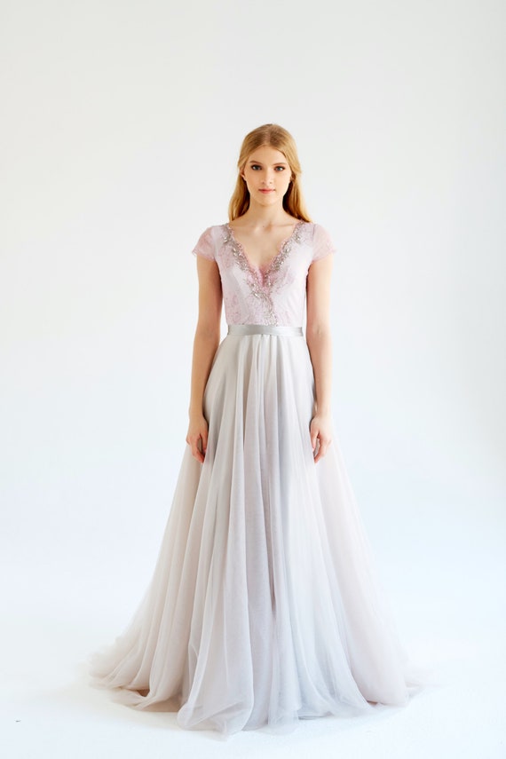 Ready To Ship Tulle Wedding Dress Lavanda Lace Wedding Etsy