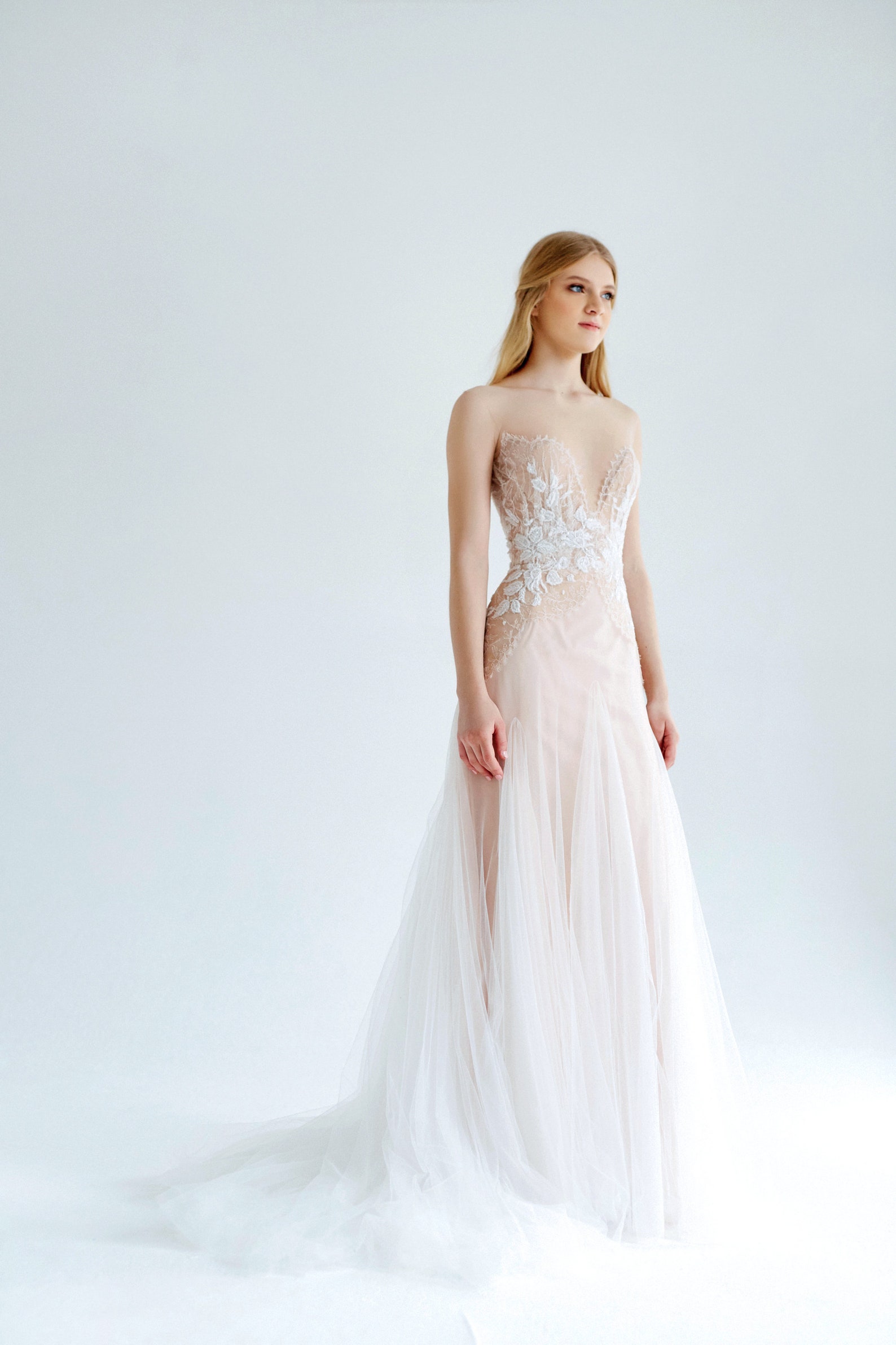 Lace and Tulle Wedding Dress// June/ Ivory Wedding Dress Etsy
