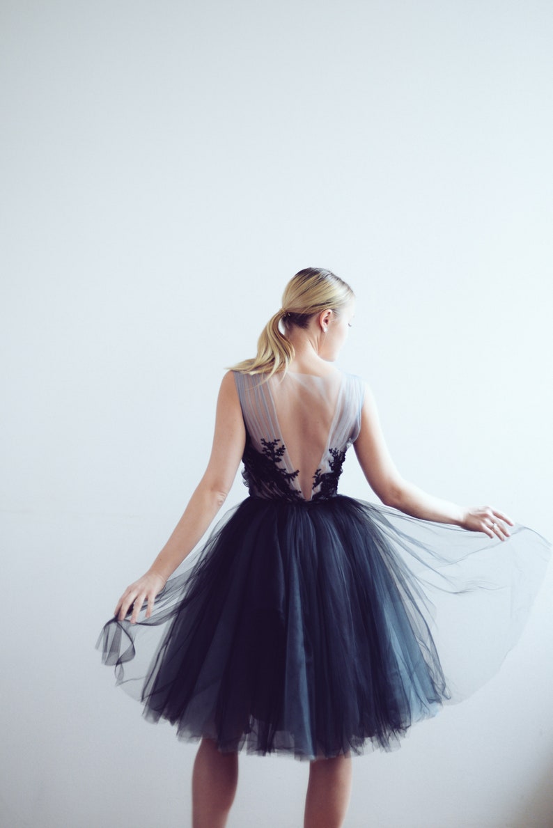 Short tulle evening dress // Calypso Nightfall/ Little black image 5