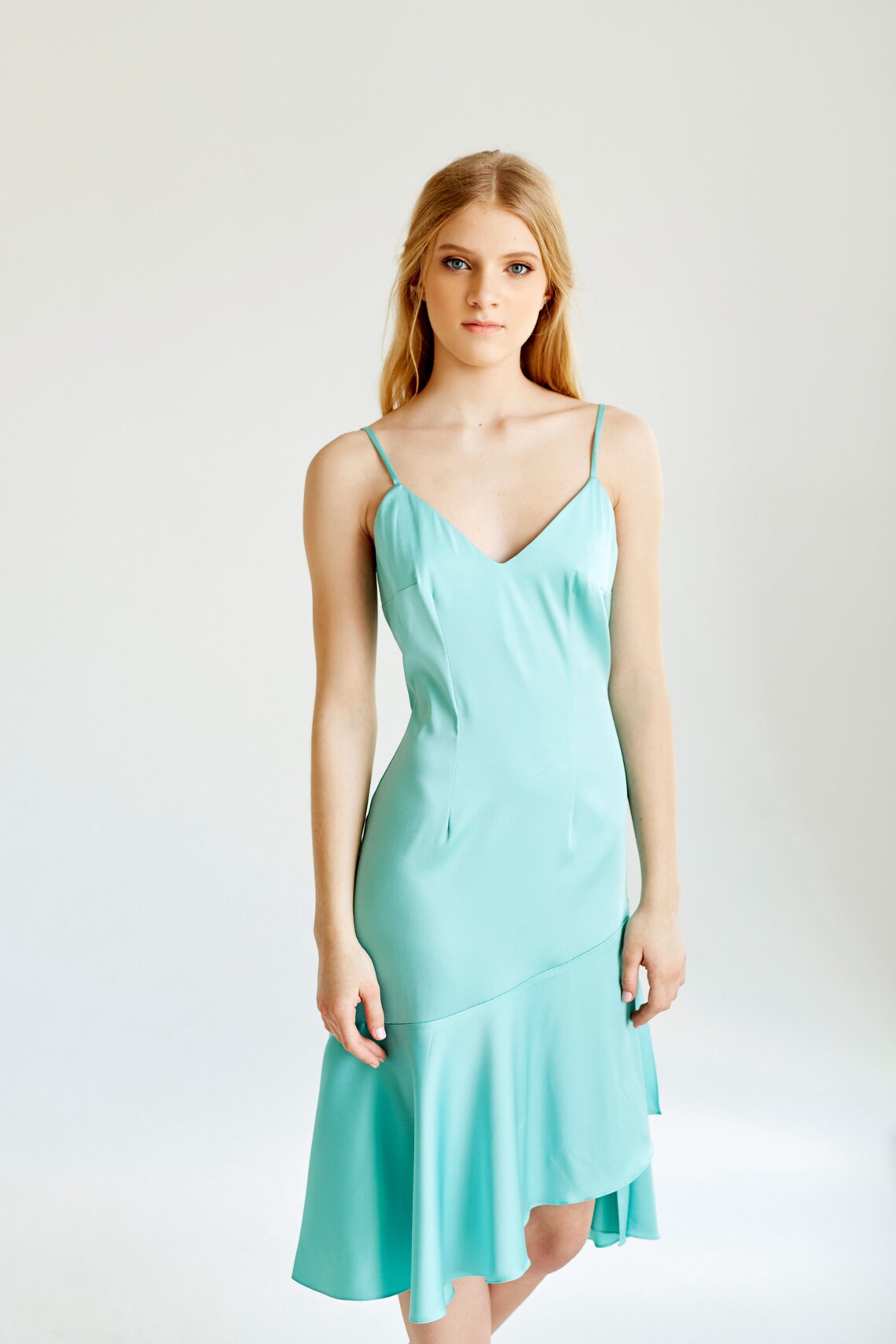 Turquoise summer dress party dress bridesmaid dress slip Etsy