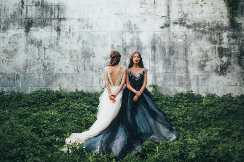 Nude tulle wedding skirt // Peony / Bridal separates, unique wedding dress, bohemian wedding, tulle wedding dress, long train dress, image 6