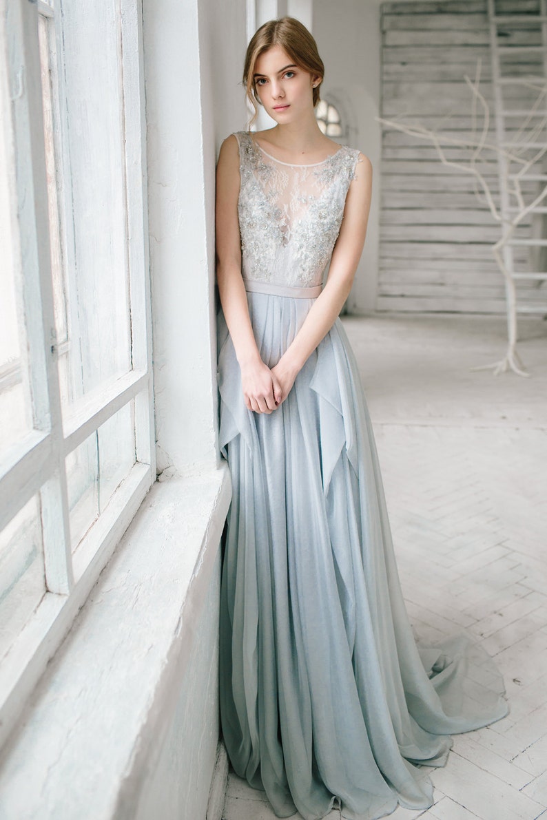 Silver Black Wedding Dresses for Sale