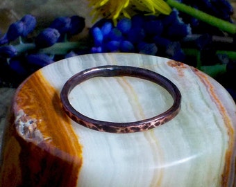 Patinated Copper Ring-Hammered ring-Arthritis Ring