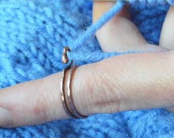 BSWAJIOJIO Womens Rings Set Yarn Ring Adjustable Size Crochet Ring Beginner  Knitting Crocheting Gift Crochet Tension