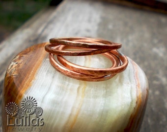 Stackable Copper Ring-Minimalist ring-Super Thin Ring-Hammered Ring-Arthritys ring-Handmade ring