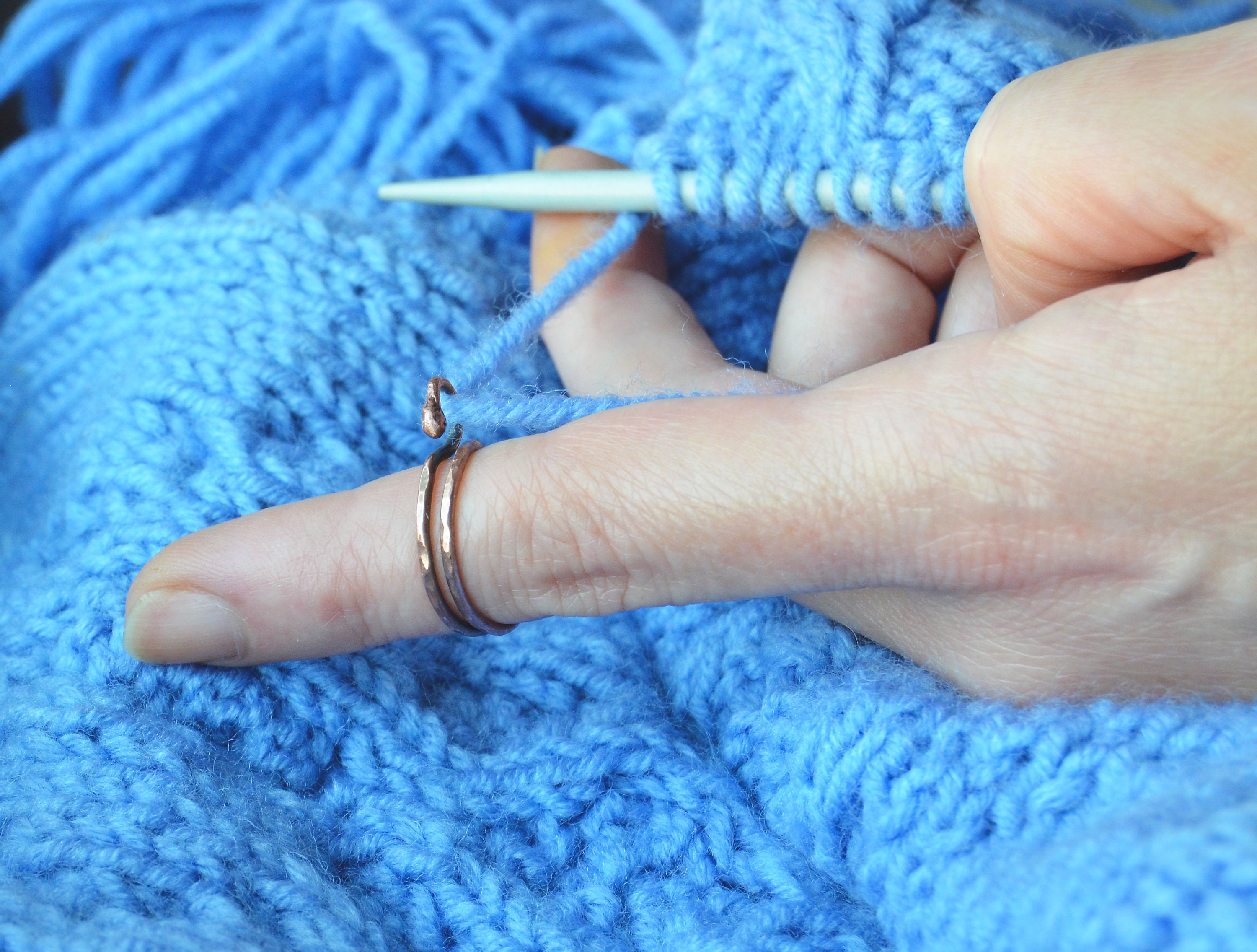 6Pcs Knitting Crochet Loop Ring for Finger, Adjustable Crochet Tension  Ring, Crochet Accessories Crochet Ring Yarn Tension Ring, Knitting Crochet