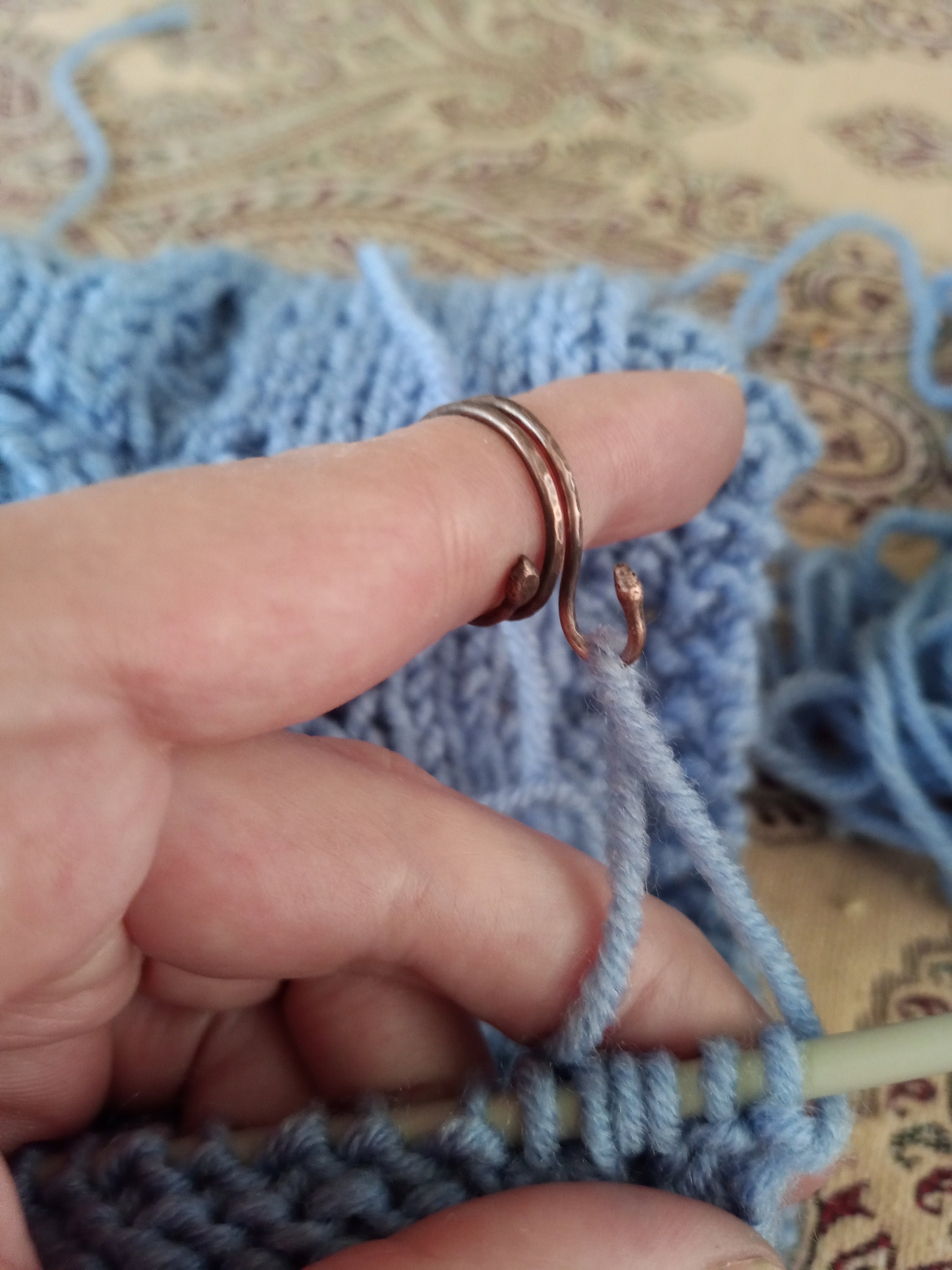 Crochet Ring-knitting Ring-yarn Guide Ring-handmade Ring-hand