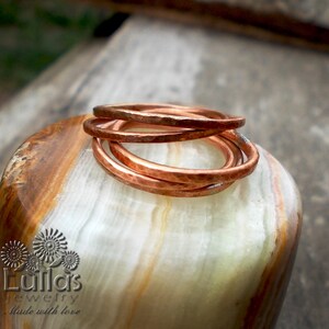 Stackable copper ring set-Arthritis ring