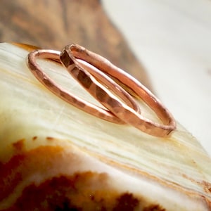 Hammered Copper Ring- Arthritis Relief, Stackable Jewelry, Kupferring, Anneau de cuivre