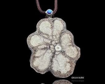 Ayahuasca Vine Necklace -opal gemstone  Eco-Friendly Handcrafted Banisteriopsis Caapi Pendant -  Ethically Harvested Spiritual jewelry