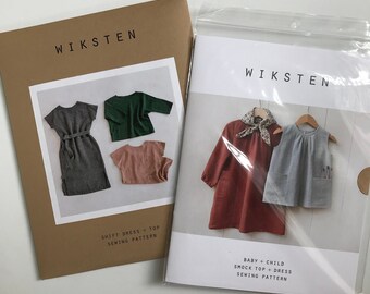 Wiksten pattern bundle Women's Shift Dress and Top Sewing Pattern and Baby and Toddler smock top and dress